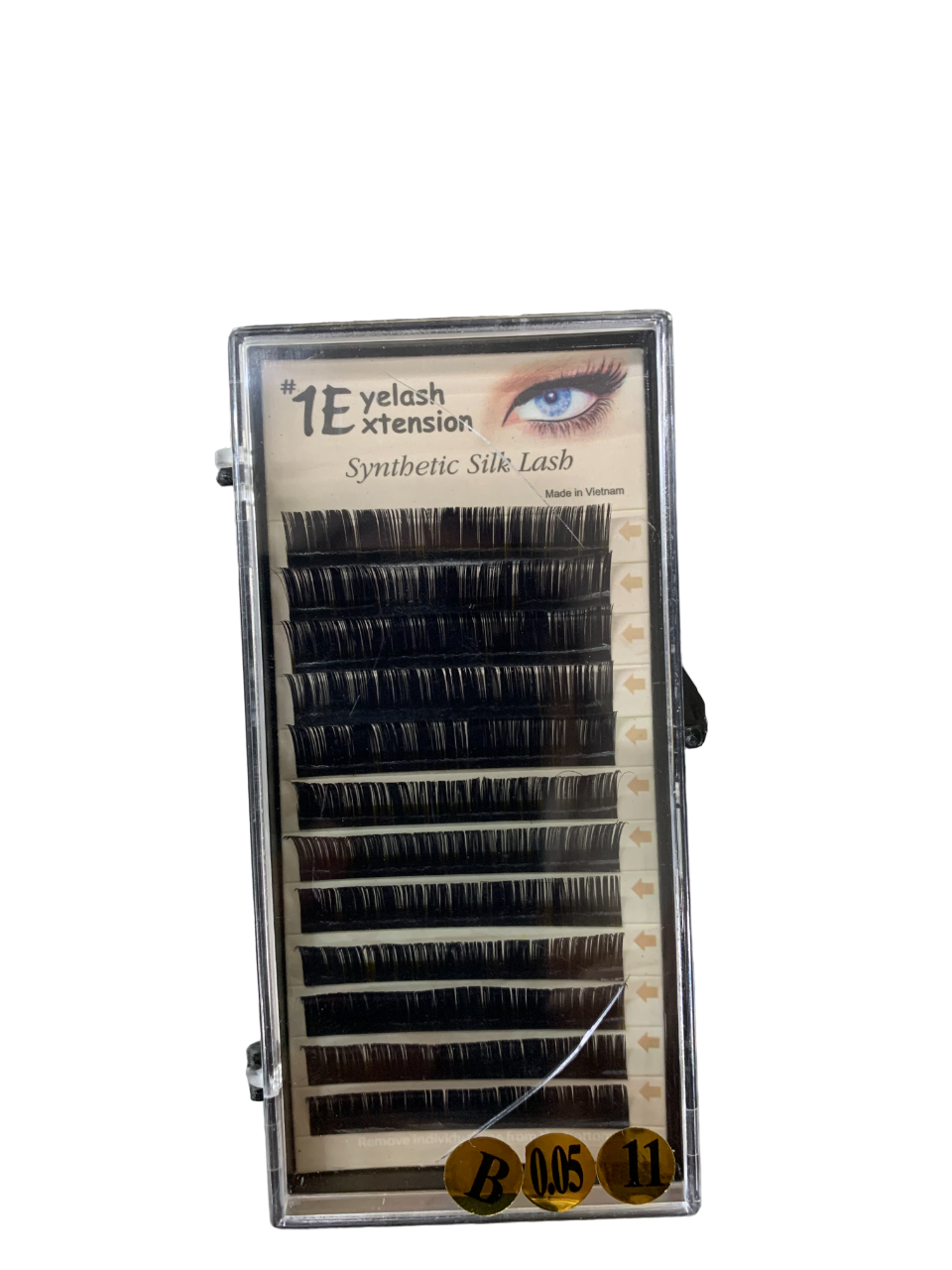 1E Eyelash Extension Synthetic Silk Lash B-0.05-11